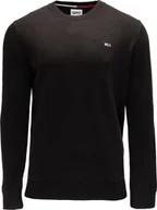 Swetry męskie - TOMMY HILFIGER Sweter męski tekstylny czarny SF14130 - Rozmiar: XL - miniaturka - grafika 1