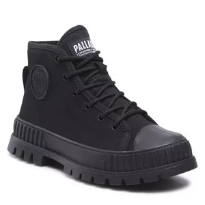 Buty trekkingowe męskie - Trapery Palladium - Pallashock Supply 77965-001-M Black/Black - grafika 1