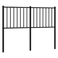 Inne meble do sypialni - Metalowe wezgłowie, czarne, 125x3x90 cm Lumarko! - miniaturka - grafika 1
