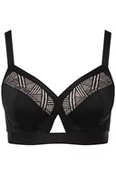 Biustonosze - Ulla Popken Damski biustonosz Soft-Bra, Wonder-Cross, Schwarz, 100C - miniaturka - grafika 1