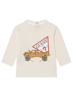 Bluzki damskie - Guess Bluzka I5BI01 I3Z14 Biały Regular Fit - miniaturka - grafika 1