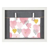 Ramki na zdjęcia - Ramka na zdjęcia Hama Muro z sznurkiem i klipsami, biała, 16,5 x 21,5 cm - miniaturka - grafika 1