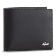 Portfele - Duży Portfel Męski Lacoste M Billfold Coin NH1112FG Czarny - miniaturka - grafika 1