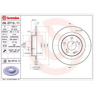 Tarcza hamulcowa BREMBO 08.D713.11 - Tarcze hamulcowe - miniaturka - grafika 1