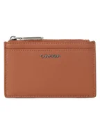 Portfele - Calvin Klein - Damskie etui na karty, pomarańczowy|brązowy - miniaturka - grafika 1