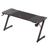 Biurka gamingowe - Biurko HUZARO Hero 4.8 RGB Czarny - miniaturka - grafika 1