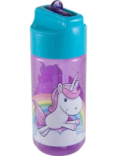 EINHORN von p:os Bidon w kolorze turkusowo-fioletowym - wys. 18 x Ø 6,5 cm - Sztućce dla dzieci - miniaturka - grafika 1