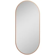 Lustra - Elita Sharon lustro 52x92 cm owalne z oświetleniem LED rama różowy złoty mat 168704 - miniaturka - grafika 1