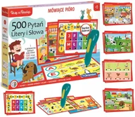Książki edukacyjne - Gra Mówiące pióro 500 Pytań Litery i Słowa Clementoni - miniaturka - grafika 1