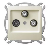 Gniazdka elektryczne - Ospel Gniazdo ścienne IMPRESJA MODUŁ RTV-SAT z dwoma wyjściami SAT ecru GPA-Y2S/m/27 - miniaturka - grafika 1