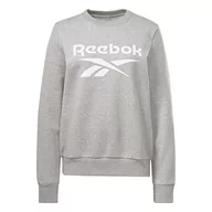 Bluzy damskie - Reebok Damska bluza polarowa z dużym logo - miniaturka - grafika 1