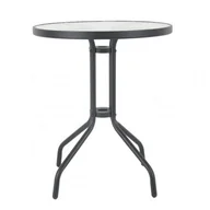 Stoły ogrodowe - Stolik bistro 60 cm grafitowy okrągły - miniaturka - grafika 1