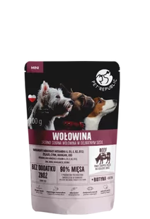 Pet Republic PetRepublic drobno siekane kawałki w delikatnym sosie wołowina 100g dla psa 57501-uniw - Mokra karma dla kotów - miniaturka - grafika 1