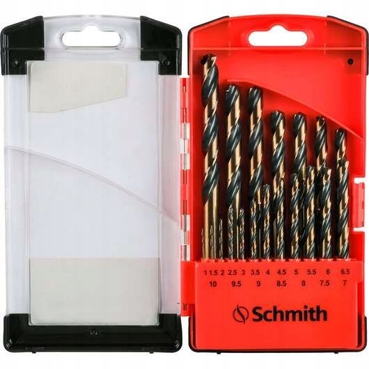 2x Komplet wierteł do metalu HSS PRO 19 szt. Schmith SQWMP-011