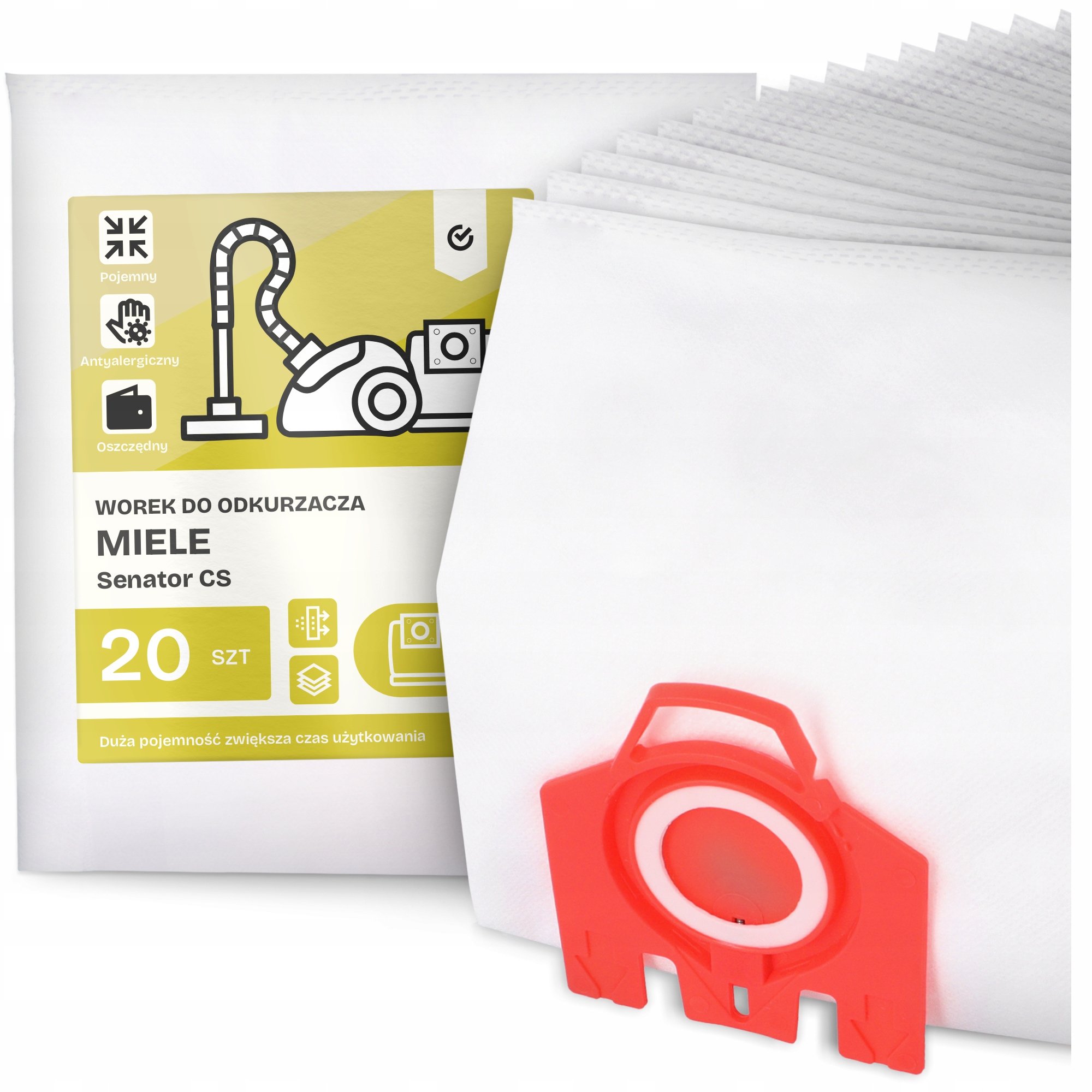 20x Worek do Odkurzacza Miele Senator Cs Syntetyczny Duży Torba Worki G9