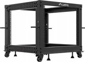 Szafy rack - OPEN RACK 19" 9U 600X600-1100 REGULOWANY CZARNY LANBERG - miniaturka - grafika 1