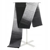 Apaszki i szaliki męskie - SZAL Szalik MĘSKI Zimowy Ciepły SZARO - CZARNY w Pasy Pako Jeans - miniaturka - grafika 1