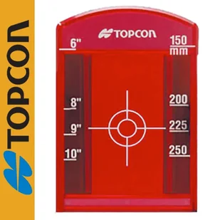 Tarcza mała czerwona do zielonych laserów z auto wpasowaniem TOPCON - Sprzęt geodezyjny - miniaturka - grafika 1