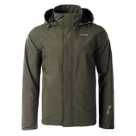 Kurtki męskie - Męska Kurtka przejściowa HI-TEC ORATI 99787-BLK OLI/BLACK – Oliwkowy - miniaturka - grafika 1
