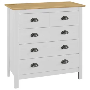 shumee shumee Komoda Hill Range biała 79x40x80 cm lita sosna - Komody - miniaturka - grafika 1