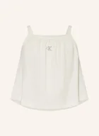 Bluzki dla dziewczynek - Calvin Klein Top weiss - miniaturka - grafika 1