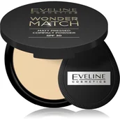 Pudry do twarzy - EVELINE Wonder Match Matowy Puder Prasowany SPF30 02 8g - miniaturka - grafika 1
