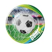 Naczynia i sztućce jednorazowe - Arpex Talerzyki papierowe "Piłka Nożna Gol" ARRPEX 18 cm 8 szt DC3759 - miniaturka - grafika 1