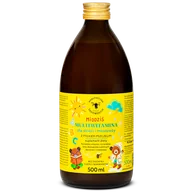 Witaminy i minerały - Manufaktura Rodziny Sadowskich Miodziś Multiwitamina dla dzieci i młodzieży z pyłkiem pszczelim, 500 ml - miniaturka - grafika 1