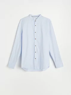 Koszule męskie - Reserved Bawełniana koszula slim fit - Niebieski - grafika 1