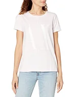 Koszulki i topy damskie - Armani Exchange Koszulka damska z nadrukiem z logo Maxi Icon, bardzo duża, iluzja, XL - miniaturka - grafika 1
