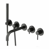 Baterie podtynkowe - OMNIRES Y1237/1 GR Y bateria wannowa 5-otworowa podtynkowa GRAFIT - miniaturka - grafika 1