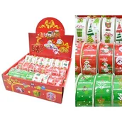 Ozdoby bożonarodzeniowe - Wstążka świąteczna 2,5 x 270 cm biały / zielony / czerwony - miniaturka - grafika 1