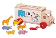 Sortery dla dzieci - Bigjigs Toys Ciężarówka ze Zwierzątkami - Sorter BJ300 - miniaturka - grafika 1