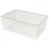 Pudła i kartony archiwizacyjne - Curver Pojemnik  Textile Box transparentny 45 l - miniaturka - grafika 1