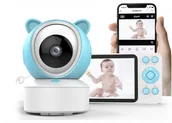 Elektroniczne nianie i monitory oddechu - NIANIA ELEKTRONICZNA KAMERA OBROTOWA WIFI NA ŻYWO SMART TUYA ZDALNA 500M - miniaturka - grafika 1