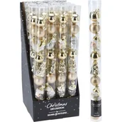 Bombki - Bombka szklana 3 cm zestaw 9 sztuk złoty - miniaturka - grafika 1