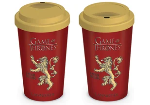 Pyramid International mgt22869 Game of Thrones (House Lannister) kubek podróżny, ceramika, wielokolorowa, 9,5 x 9,5 x 15 cm MGT22869 - Kubki - miniaturka - grafika 1