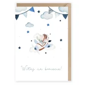 Kartki okolicznościowe i zaproszenia - Cardie Kartka z okacji narodzin chłopiec K103 431341 - miniaturka - grafika 1