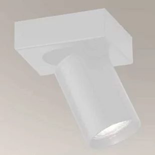 Shilo Sufitowa LAMPA spot TARUMI 7971 metalowa OPRAWA okrągła industrialna tuba regulowana biała 7971 - Lampy sufitowe - miniaturka - grafika 1