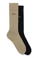 Skarpetki męskie - BOSS Męskie skarpety bambusowe, 2-pak RS VI Bamboo Regular Socks, Light/Pastel Green, 43-46, Light/Pastel Green, 46 EU - miniaturka - grafika 1