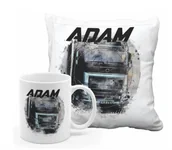 Gadżety dla niej i dla niego - ZESTAW PODUSZKA + KUBEK Prezent NAJLEPSZY KIEROWCA TIR SCANIA + IMIĘ - miniaturka - grafika 1