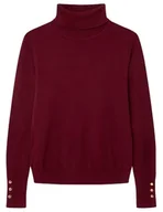 Swetry damskie - Springfield Sweter damski, bordowy standard, L - miniaturka - grafika 1