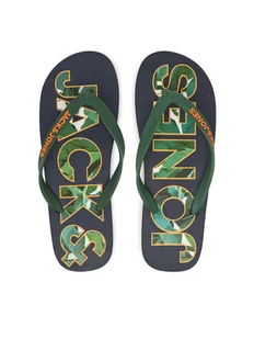 Jack&Jones Japonki Jfwlogo Palm Print Flip Flop Ln 12230642 Granatowy - Klapki i japonki męskie - miniaturka - grafika 1