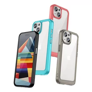 Etui Outer Braders z żelową ramką do iPhone 15 czerwone - Etui i futerały do telefonów - miniaturka - grafika 3