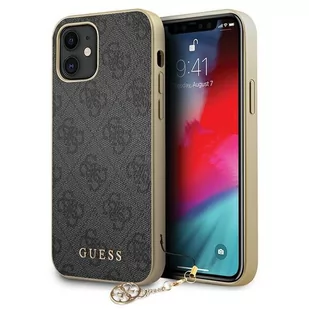 Guess 4G Charms Collection Etui na iPhone 12 mini szary GUHCP12SGF4GGR - Etui i futerały do telefonów - miniaturka - grafika 1