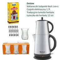 Herbata - Zestaw do Tureckiej Herbaty: Czajnik Elektryczny, Herbata, Szklanki i Łyżeczki - miniaturka - grafika 1