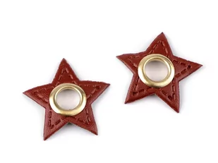 Import Oczka kaletnicze na eko-skórze gwiazdka ( Brązowa ) 1ADA-9231A_20210907094528 - Pasmanteria - miniaturka - grafika 1