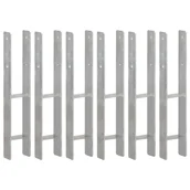 Kotwy - Vida Kotwy do słupków 6 szt. srebrne 10 x 6 x 60 cm stal V-145303 - miniaturka - grafika 1