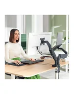 Uchwyty do monitorów - Leitz Uchwyt Biurkowy Na 2 Monitory 17 - 32 65380089 65380089 - miniaturka - grafika 1