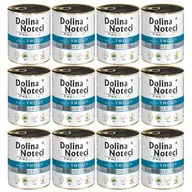 Mokra karma dla psów - Dolina Noteci Premium Adult bogata w pstrąga puszka 12x800 g - miniaturka - grafika 1